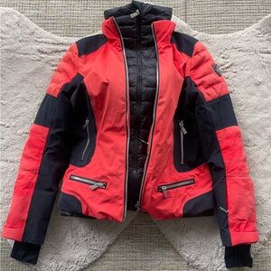 Women's Red and Black Ski Jacket